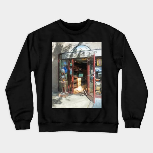 Hoboken NJ - Smoke Shop Crewneck Sweatshirt by SusanSavad